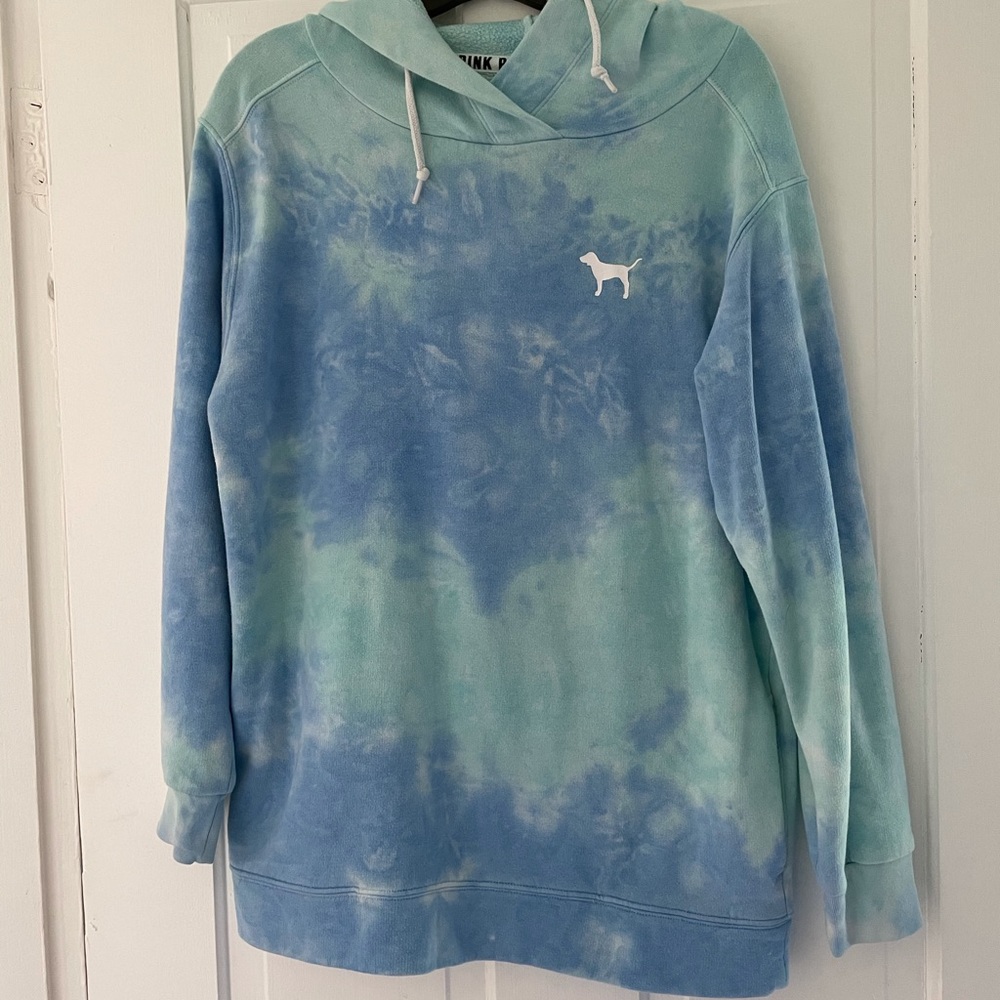VS PINK blue tie dye XS hoodie